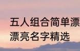 五人组合简单漂亮名字 五人组合简单漂亮名字精选