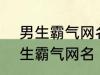 男生霸气网名2022最新版的 超酷男生霸气网名