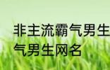 非主流霸气男生网名 好听的非主流霸气男生网名