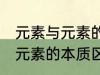 元素与元素的本质区别是什么 元素与元素的本质区别