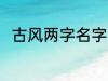 古风两字名字 适合男生的古风网名