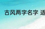 古风两字名字 适合男生的古风网名